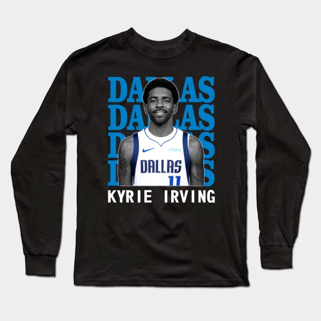 Dallas Mavericks Kyrie Irving 11 Long Sleeve T-Shirt by Thejockandnerd